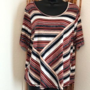 Cute Flowing Striped Tee